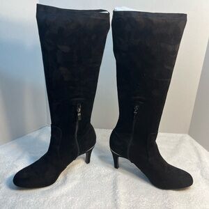Black/Suede Knee High Boots